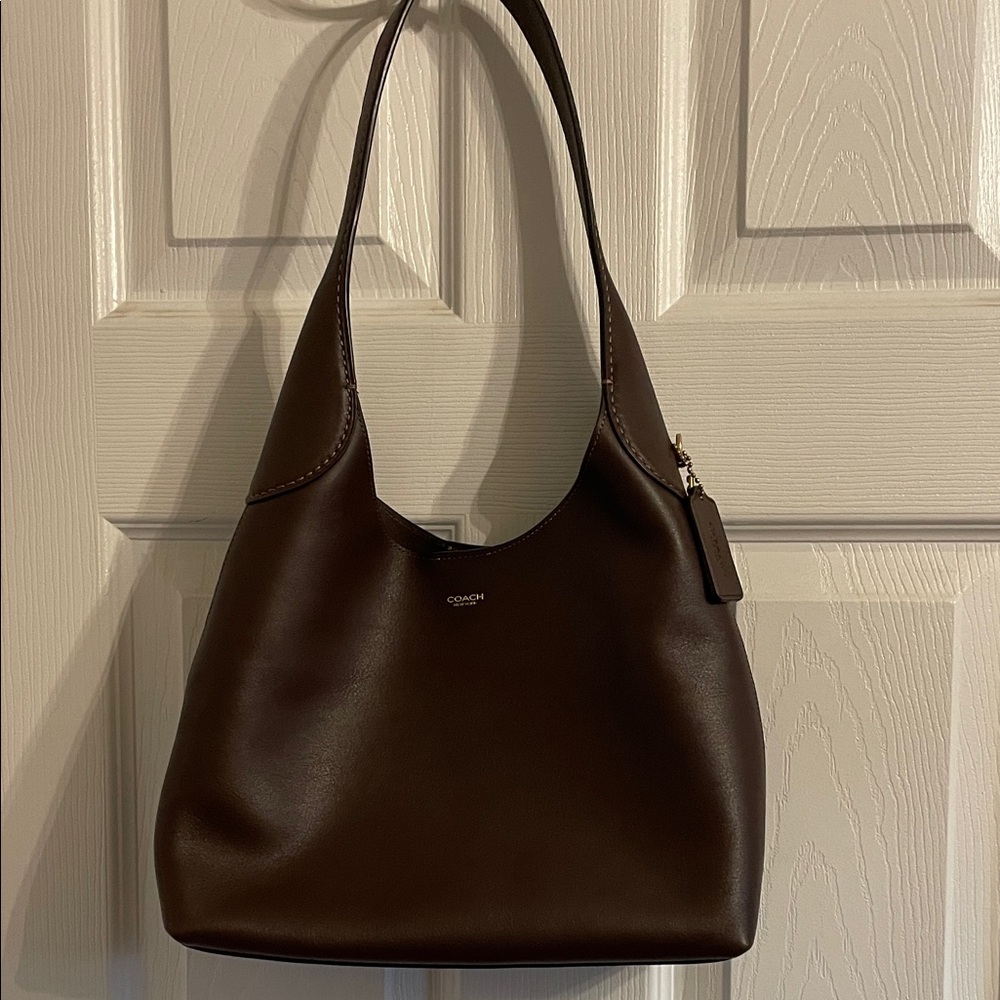 Coach Dark Brown Leather Shoulder Bag